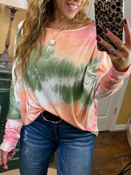 

Wool/Knitting Crew Neck Loose Casual T-Shirt, Multicolor, T-Shirts