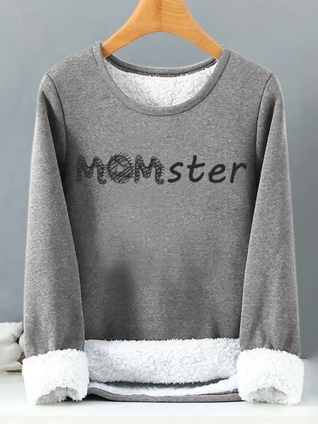 

Lilicloth x Iqs Momster Womens Warmth Fleece Sweatshirt, Gray, Hoodies&Sweatshirts