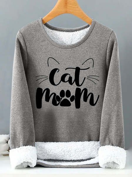 

Lilicloth X Manikvskhan Cat Mom Womens Warmth Fleece Sweatshirt, Gray, Hoodies&Sweatshirts