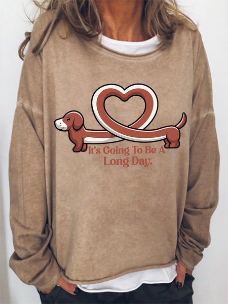 

Lilicloth X Manikvskhan Its Going To Be A Long Day Womens Sweatshirt, Light brown, Hoodies&Sweatshirts
