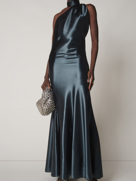 

Chintz Tassle Gown, Darkgreen, Maxi Dresses