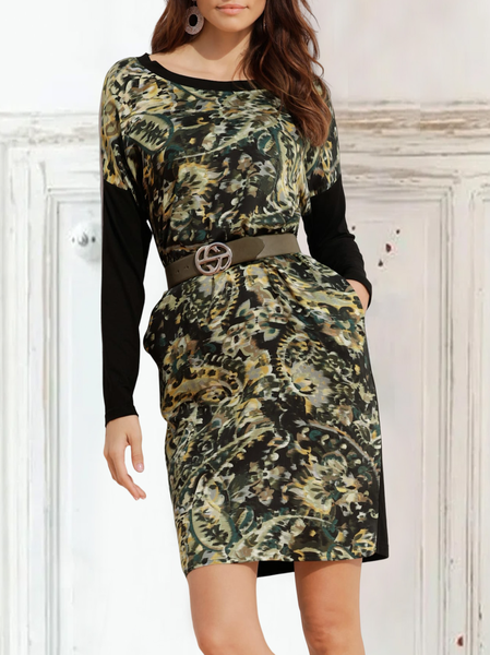 

Regular Fit Paisley Vintage Dress, Multicolor, Dresses