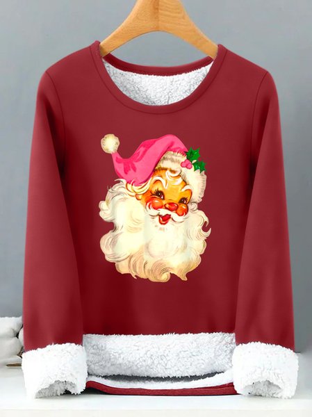

Women's Love Pink Santa Christmas Casual Sweatshirt, Red, Hoodies&Sweatshirts