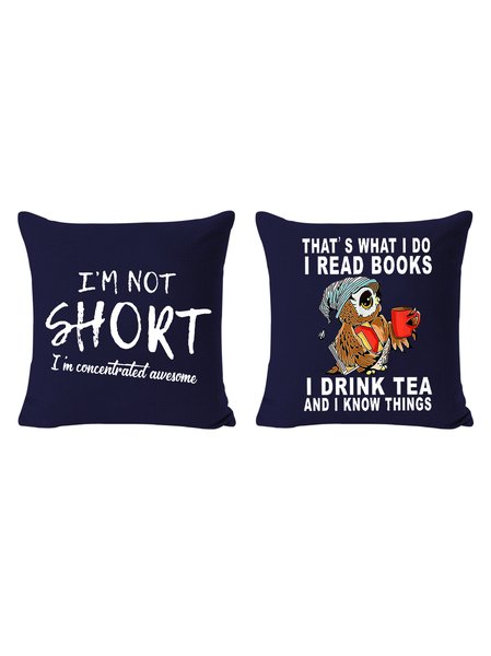 

20*20 I'm Not Short Backrest Cushion Pillow Covers Decorations For Home, Color8, Pillow Covers