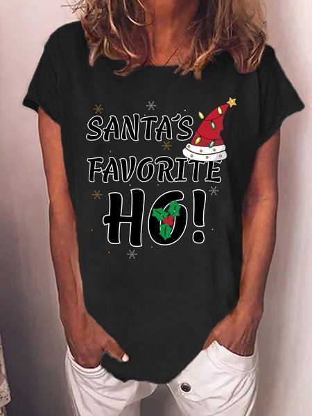 

Lilicloth X Hynek Rajtr Santas Favorite Ho Womens T-Shirt, Black, T-shirts
