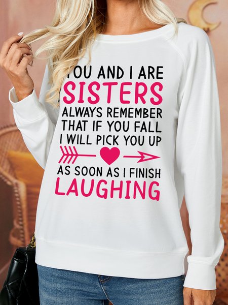 

Lilicloth X Abu You And I Are Sisters Womens Sweatshirt, White, Hoodies&Sweatshirts