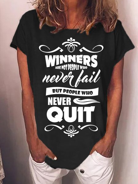 

Lilicloth X Cadzart Winners Are Not People Who Never Fail But People Who Never Quit Womens T-Shirt, Black, T-shirts