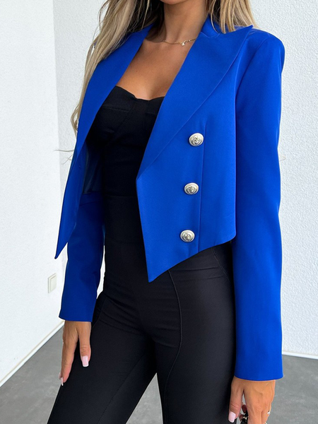 

Regular Fit Urban Lapel Collar Long sleeve Blazer, Blue, Blazers