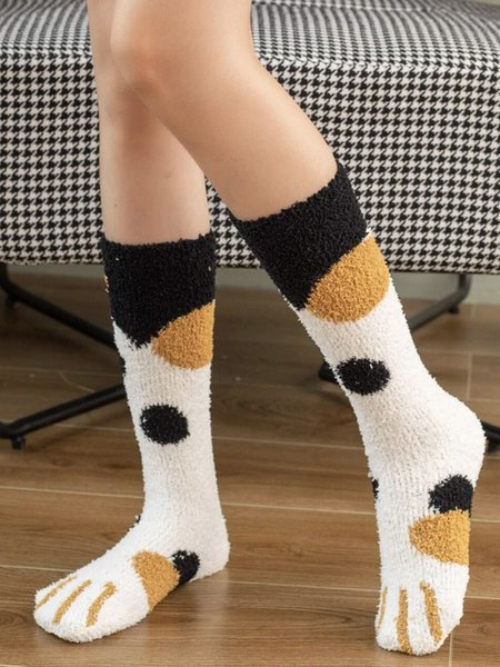 

Multicolor Casual Over the Calf Socks, Socks
