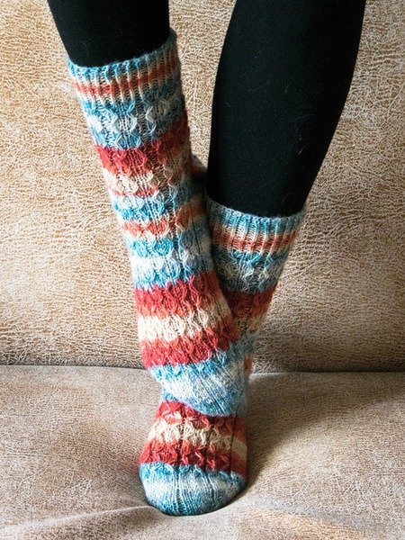 

Color Block Multicolor Striped Casual Sock, Socks