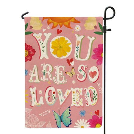 

Happy Valentines Day Garden Flag 12×18 Inch Double Sided for Outside, Color12, Garden Flags