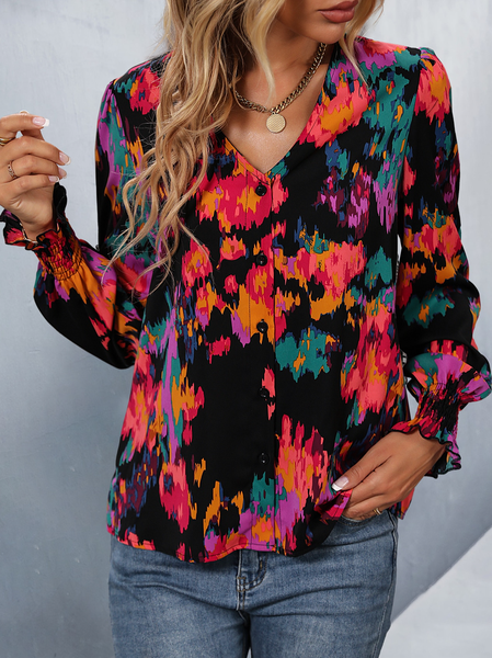 

Urban Ombre Lantern Sleeve Top, Black, Tops