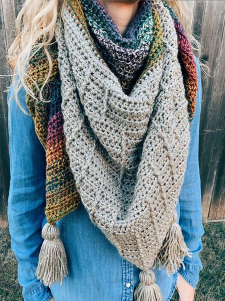 

Gray Casual Scarf, Women Scarves & Shawls