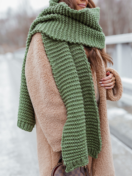 Plain Scarf, Green, Women Scarves & Shawls