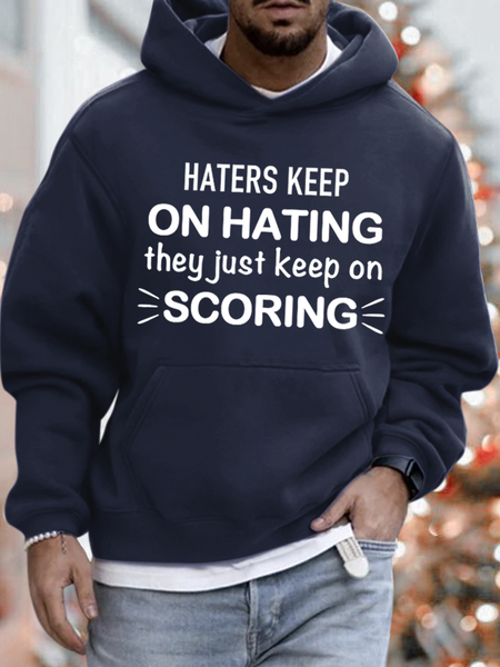 

Haters Keep On Hating They Just Keep On Scoring Mens Hoodie, Blue, Hoodies&Sweatshirts