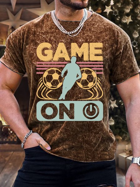 

Lilicloth X Jessanjony Soccer Game On Mens T-Shirt, Brown, T-shirts