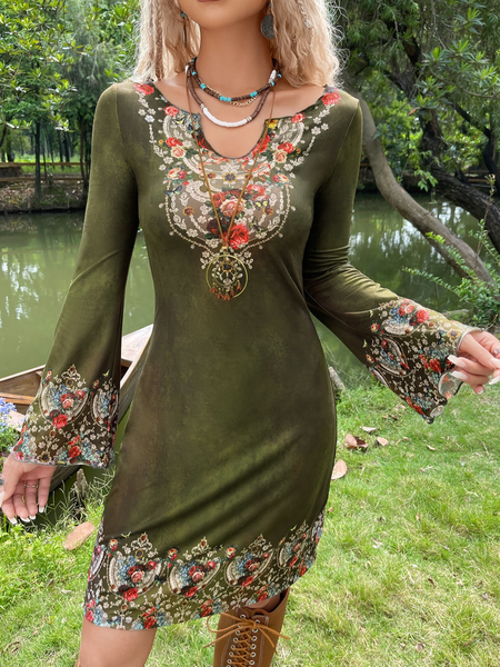 

Boho Regular Fit Dress, Multicolor, Dresses