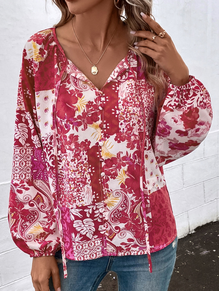 

Casual Regular Fit Floral Dress, Multicolor, Tops