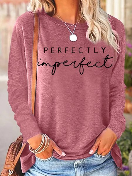 

Women's Perfectly Imperfect Casual Top, Rose red, Long sleeves
