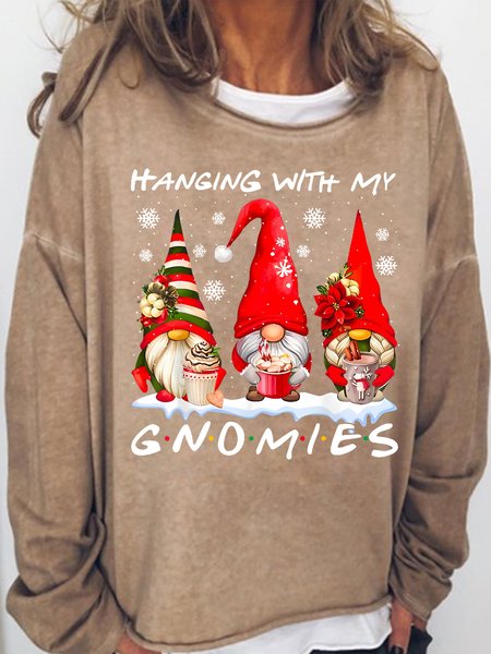 

Women's Christmas Gnomes Casual Sweatshirt, Light brown, Hoodies&Sweatshirts