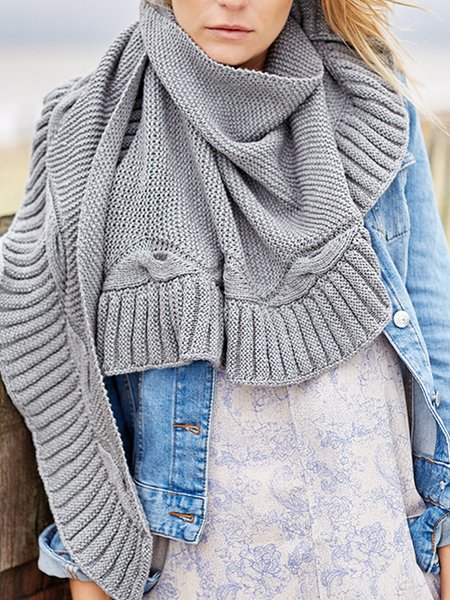 

Winter Grey Woolen Scarf, Gray, Women Scarves & Shawls