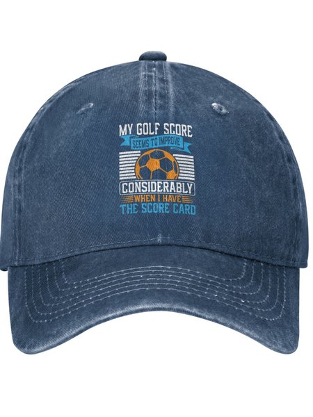 

Lilicloth X Jessanjony My Golf Score Seems To Improve Trends Graphic Adjustable Hat, Navy blue, Men's Accessories