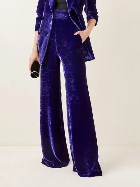 

Urban Plain Regular Fit Fashion Straight Long Pants, Purple, Pants