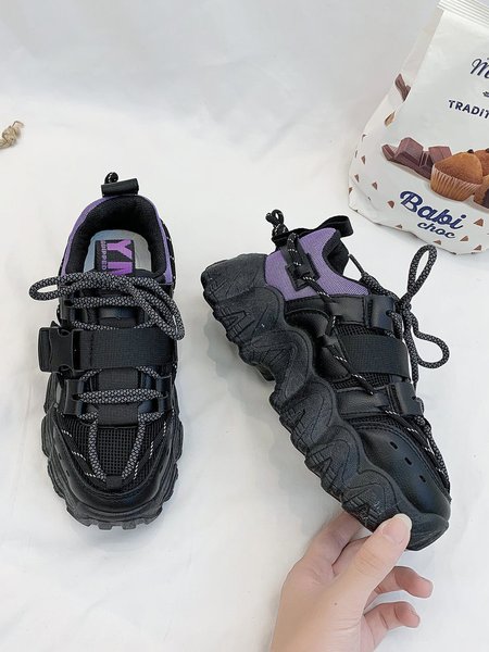 

All Season Synthetic Leather Sneakers, Purple, Sneakers
