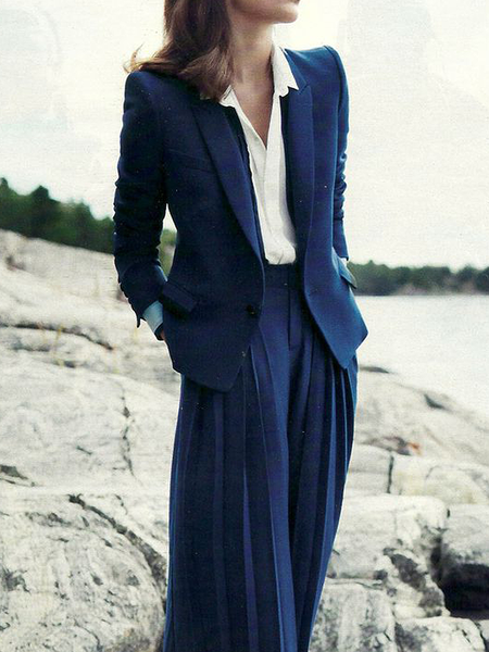 

Regular Fit Urban Lapel Collar Long sleeve Blazer, Royal blue, Blazers