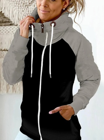 

Hoodie Regular Fit Casual Other Coat, Black, Outerwear