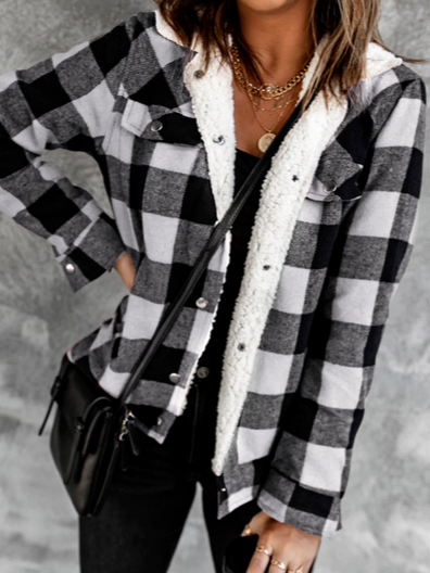 

Lapel Collar Casual Regular Fit Plaid Jacket, Multicolor, Jackets
