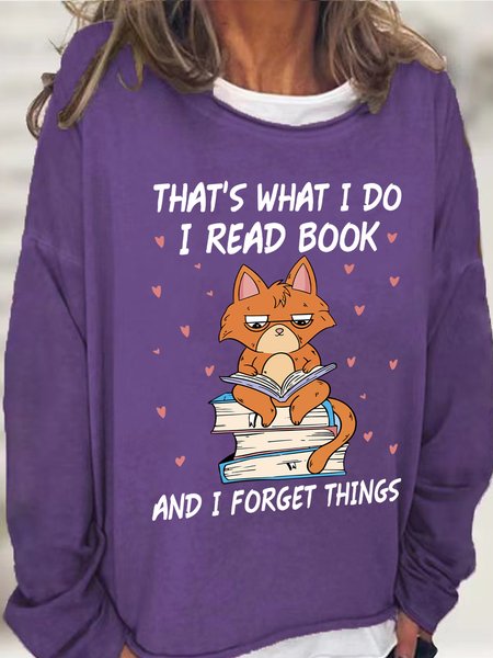 

Lilicloth X Manikvskhan That‘s What I Do I Read Book And I Forget Things Womens Sweatshirt, Purple, Hoodies&Sweatshirts