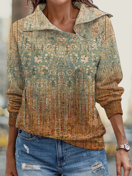 

Loose Asymmetrical Casual Sweatshirt, Khaki, Sweatshirts & Hoodies