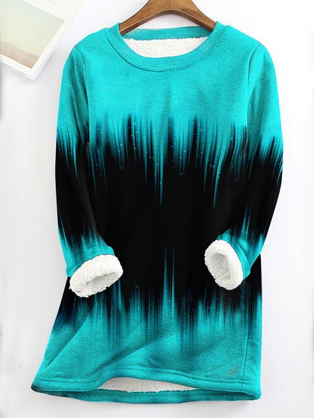 

Casual Color Block Loose Crew Neck Sweatshirt, Multicolor, Sweatshirts & Hoodies