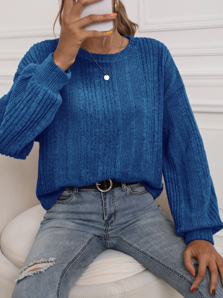 

Plain Urban Cotton-Blend Sweatshirt, Blue, Sweatshirts & Hoodies