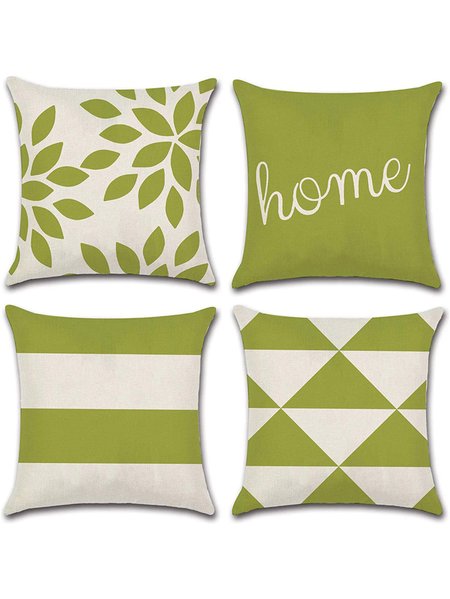

18*18 Set of 4 Geometric Throw Pillow Covers Soft Pillowcases Farmhouse Linen Cushion Case For Home Wedding Outdoor Indoor Decor, 10, Pillow Covers