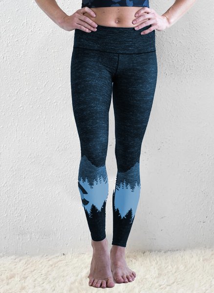 

Color Block Casual Loose Cotton-Blend Leggings, Blue, Leggings