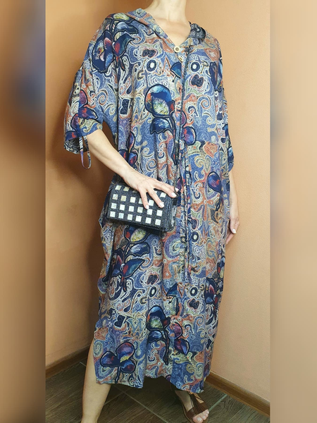 

Hoodie Boho Abstract Regular Fit Dress, Multicolor, Dresses