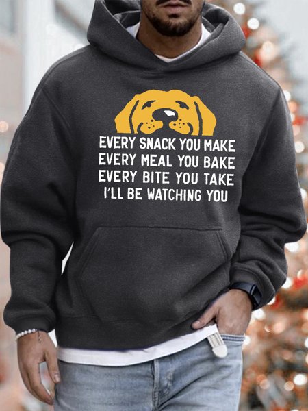 

Men's You Do Everythings I Will Be Watching You Funny Dog Graphic Printing Loose Hoodie Casual Text Letters Sweatshirt, Deep gray, Hoodies&Sweatshirts