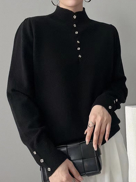 

Urban Plain Regular Fit Turtleneck Sweater, Black, Sweaters