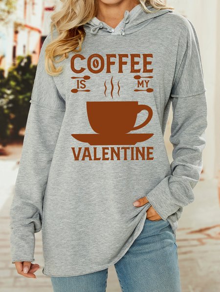 

Lilicloth X Jessanjony Coffee Is My Valentine Womens Hoodie, Gray, Hoodies&Sweatshirts
