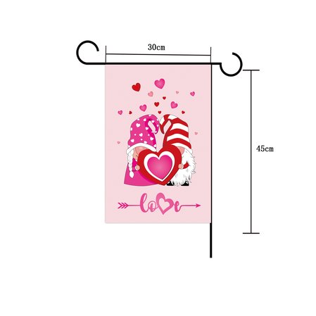 

12×18 Inch Double Sided Happy Valentines Day Garden Flag For Outside, Color4, Garden Flags