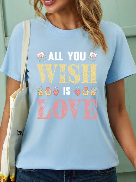 

Lilicloth X Jessanjony All You Wish Is Love Womens T-Shirt, Light blue, T-shirts