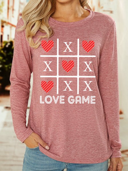 

Lilicloth X Jessanjony Valentine's Day Love Game Womens Long Sleeve T-Shirt, Pink, Long sleeves