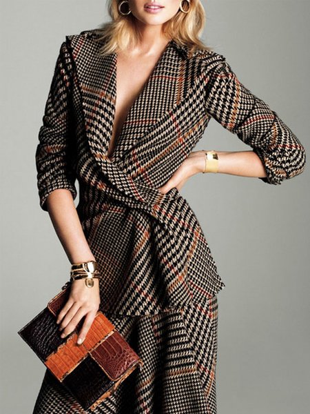 

Houndstooth Regular Fit Urban Long Sleeve Jacket, Multicolor, Jackets