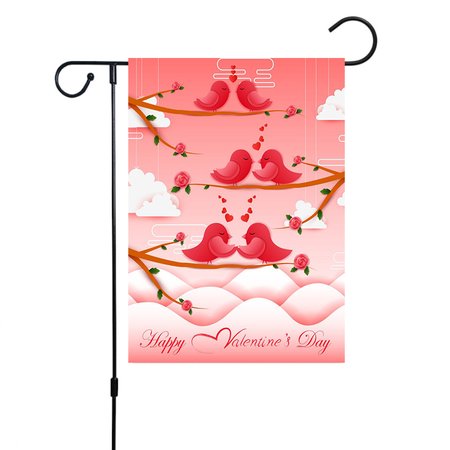 

Happy Valentines Day Garden Flag 12×18 Inch Double Sided for Outside, Color6, Garden Flags