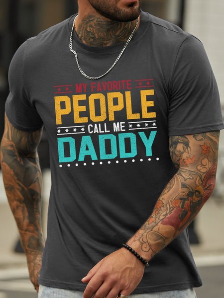 

Lilicloth X Abu My Favorite People Call Me Daddy Mens T-Shirt, Deep gray, T-shirts