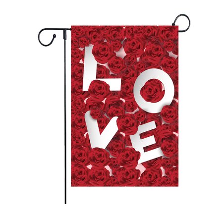 

Happy Valentines Day Garden Flag 12×18 Inch Double Sided for Outside, Color10, Garden Flags