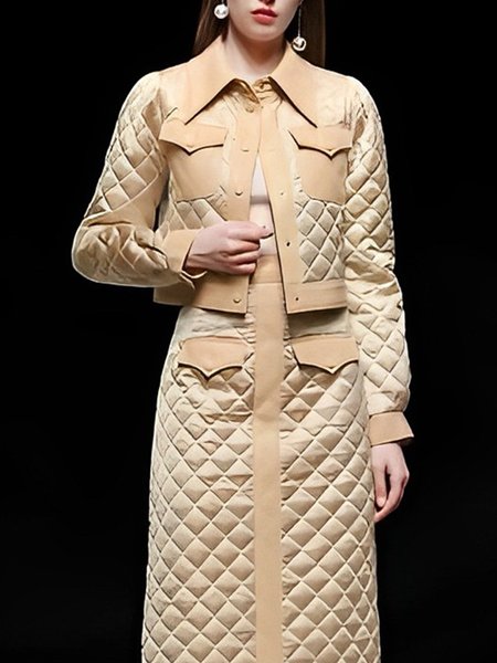 

Elegant Regular Fit Shawl Collar Plain Fleece Coat, Champagne, Jackets