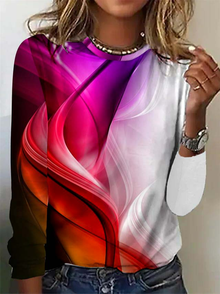

Ombre Casual Regular Fit Crew Neck T-Shirt, Multicolor, T-Shirts